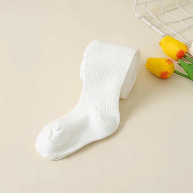 Cotton Colored Tights For Children Toddler Girls Boys White Black Knit Pantyhose Kids Socks Newborn Infant Baby Warm Stockings