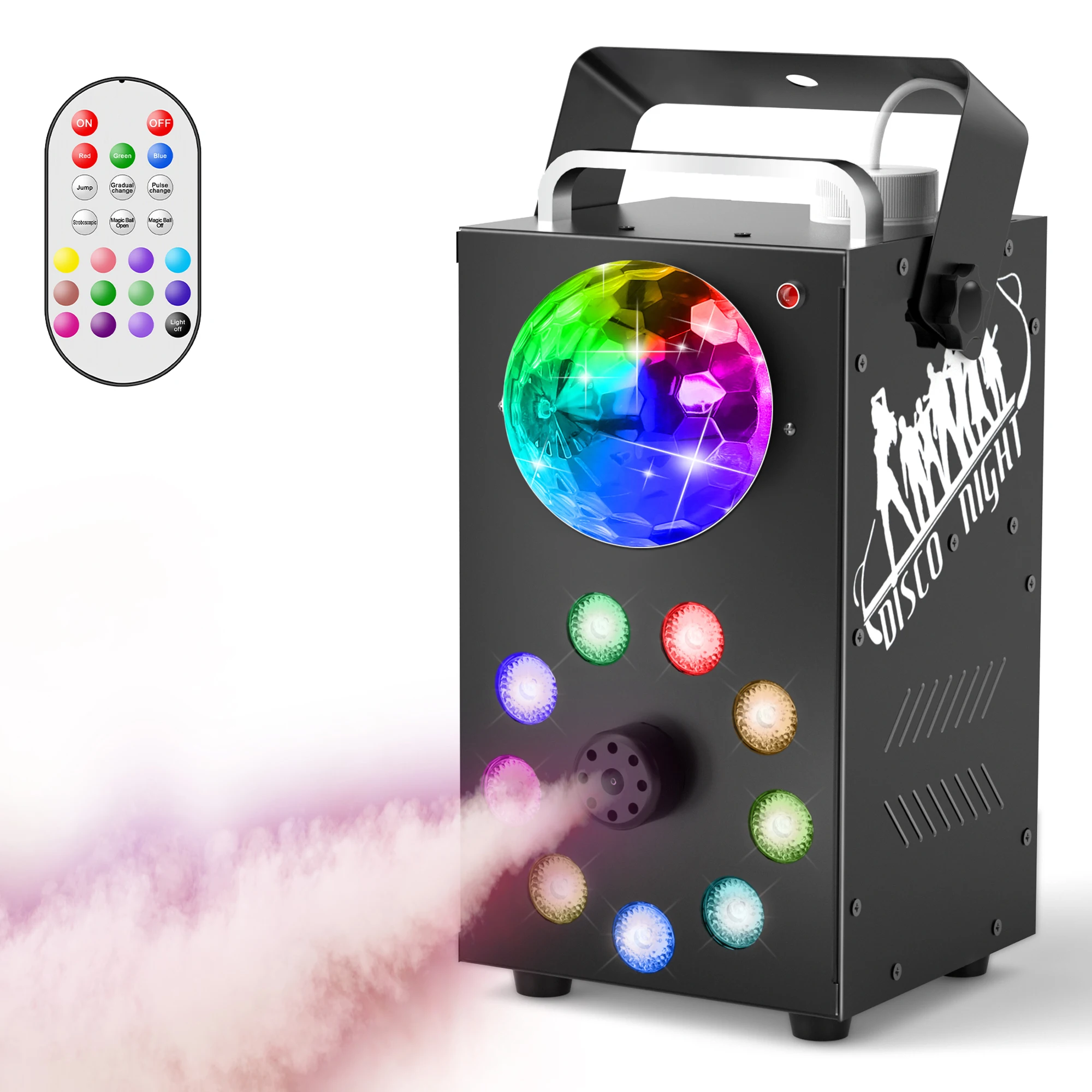U'King 700W Machine à fumée sans fil télécommande effet brumisateur 3in1 LED RGB lumière de scène Machine à brouillard DJ Halloween noël