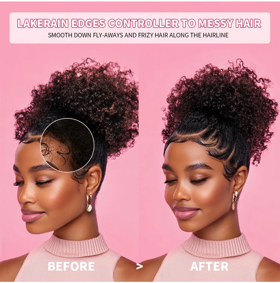 Strong Edge Control Hair Gel - Non-Greasy Long Lasting Styling Wax for All Hair Types