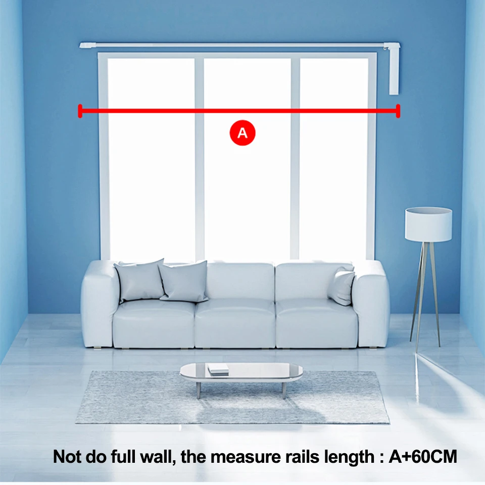 Sa9b8c23bee0645578e8211403be709b0t Tuya Newest shorter Smart WiFi engine Motorized curtain cornice Intelligent Track curtain motor Support Alexa Google home Alice Mallzona