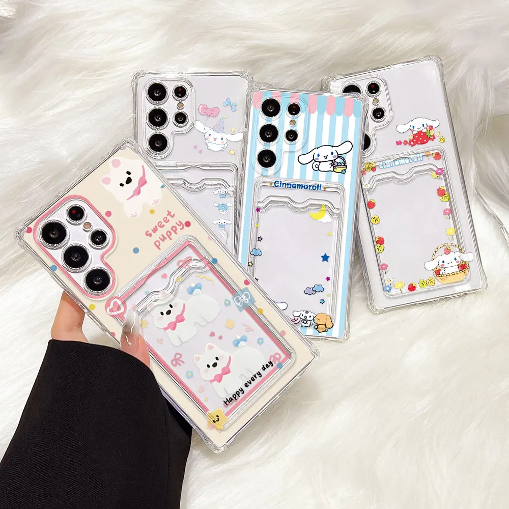 Transparent Soft Shockproof Card Holder Phone Case with Card Slot Cover