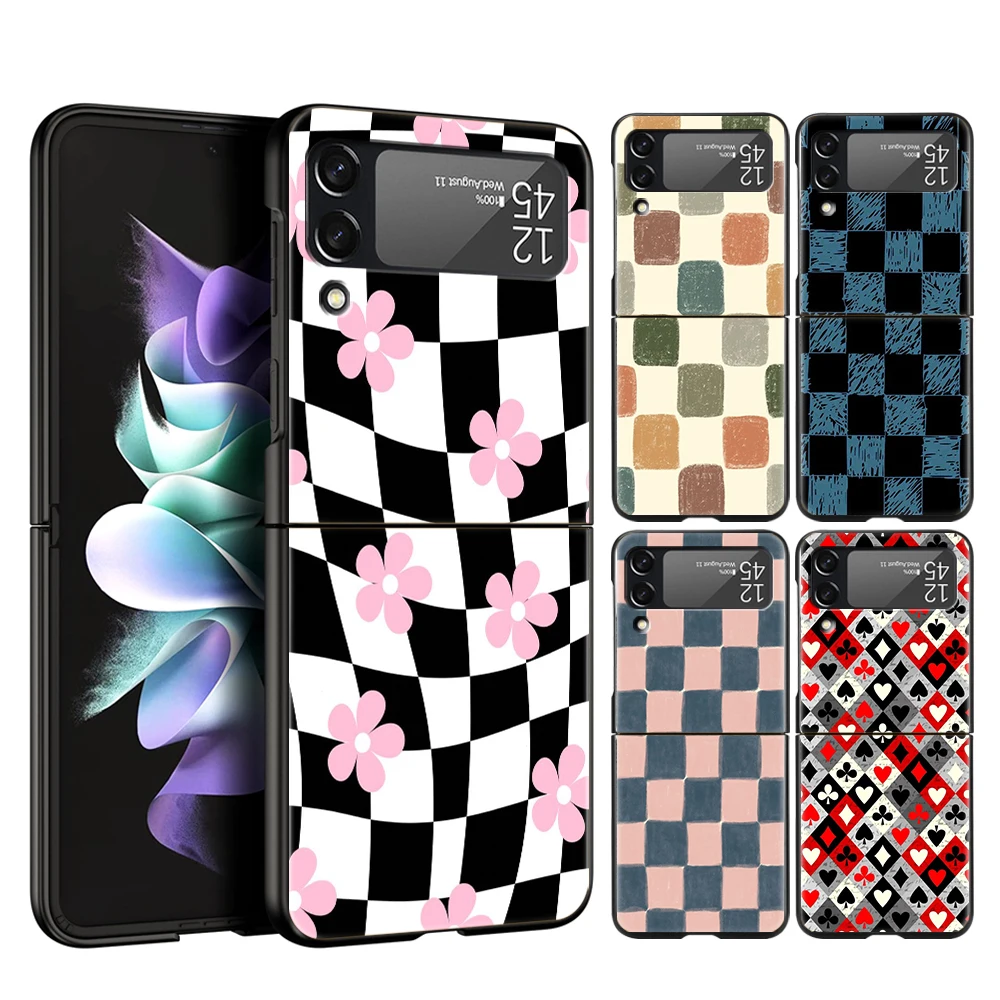 Checkerboard Chess Board Hard Folding Phone Case Cover
