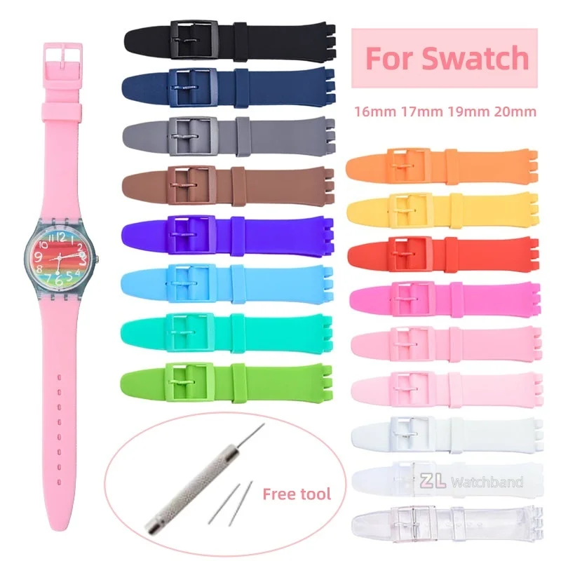 Vibrant Silicone Sports Watch Band Replacement - Rubber Strap