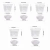 5Pcs 11/12.5/14/15/17cm Planter Pots with Side Holes Orchid Flowerpot with Trays Breathable Transparent Plastic  Flowerpot 2
