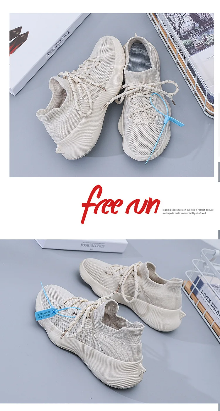 2022 New Women Chunky Sneakers Spring Summer Air Knit Mesh Casual Sport Running Shoes Street Plus Size GYM Shoes