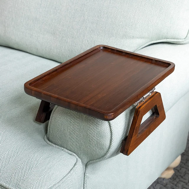 Sofa Tray Sofa Armrest Clip Table Tray Food Trays For Eating On Couch Sofa  Armrest Clip Table Tray Bamboo Wood Sofa Couch Arm - Storage Trays -  AliExpress