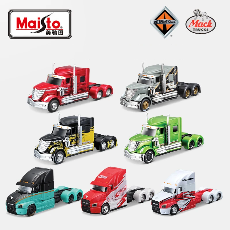 Maisto 1/64 Mini Camion In Miniatura, Mack Inno White Scale Trailer Car Model Vehicle Diecast Replica Giocattolo Da Collezione
