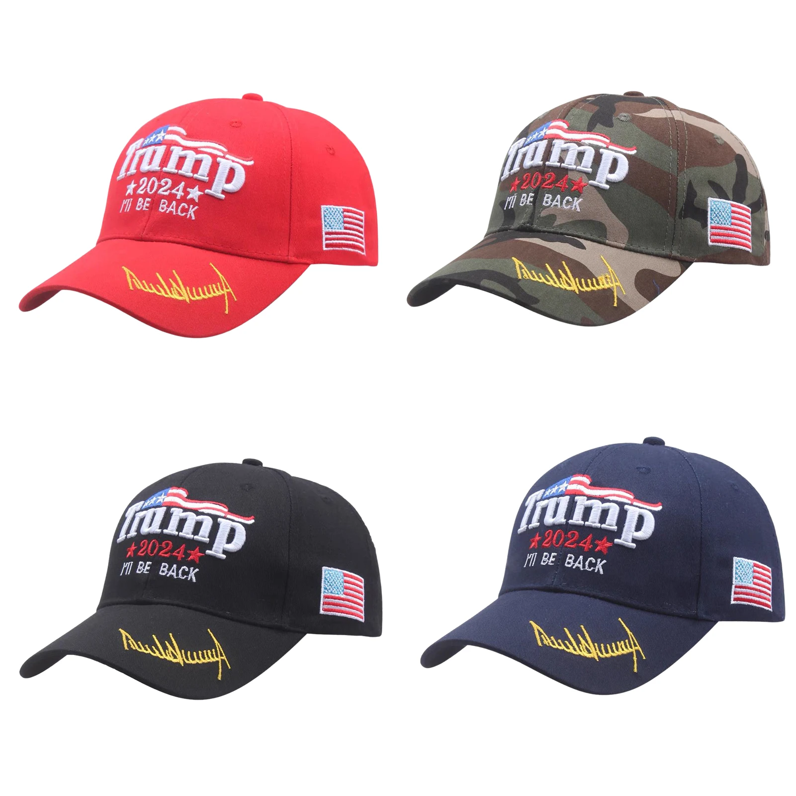 Yoga Baseball Hats Donald Trump Cap USA Baseball Cap Keep America Great Rebound President Hat Embroidery Unisex Sunshade Hat