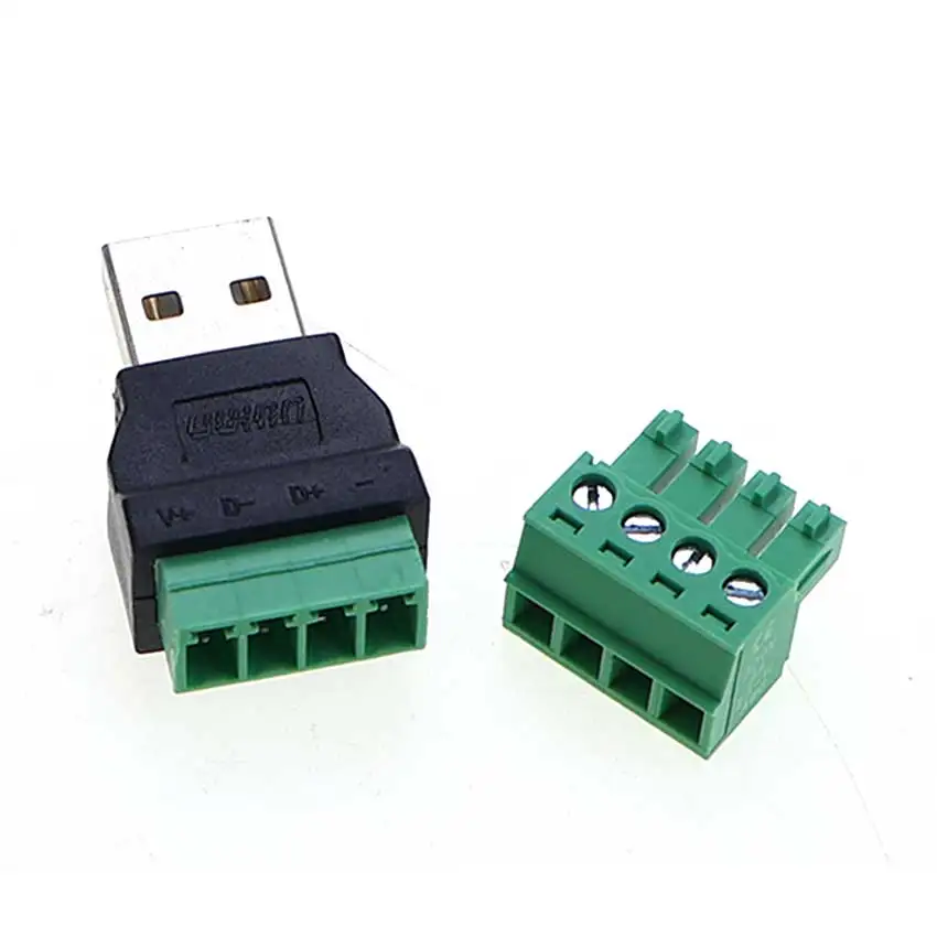 Enhanced USB 2.0 Connector with Screw Terminal Adapter