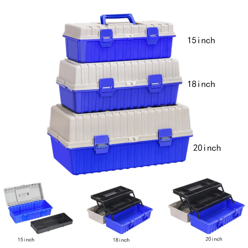 

Storage toolbox case Tool Plastic Layer Car Home Box Container box tool repair Three box Hardware