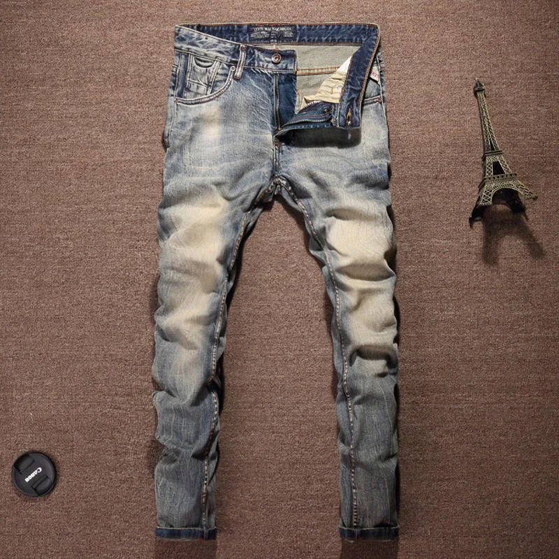 

Men's Jeans Retro Nostalgia Casual Pants Men Clothing Y2k Streetwear