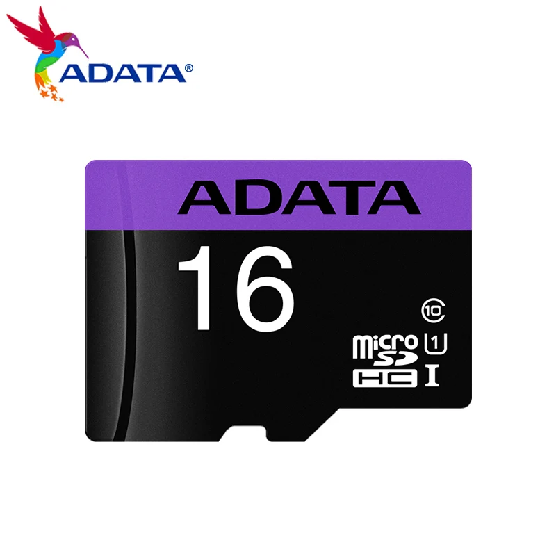 ADATA 메모리 카드, UHS-I 클래스 10 마이크로 SD 카드, 스토리지 TF 카드, 비디오 풀 HD, 16GB 읽기 속도, 최대 80 MB/s, 로트 당 10 개