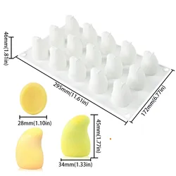 Silicone Baking Molds for 3D Fruit and Chocolate Cake Decoration (Clear)