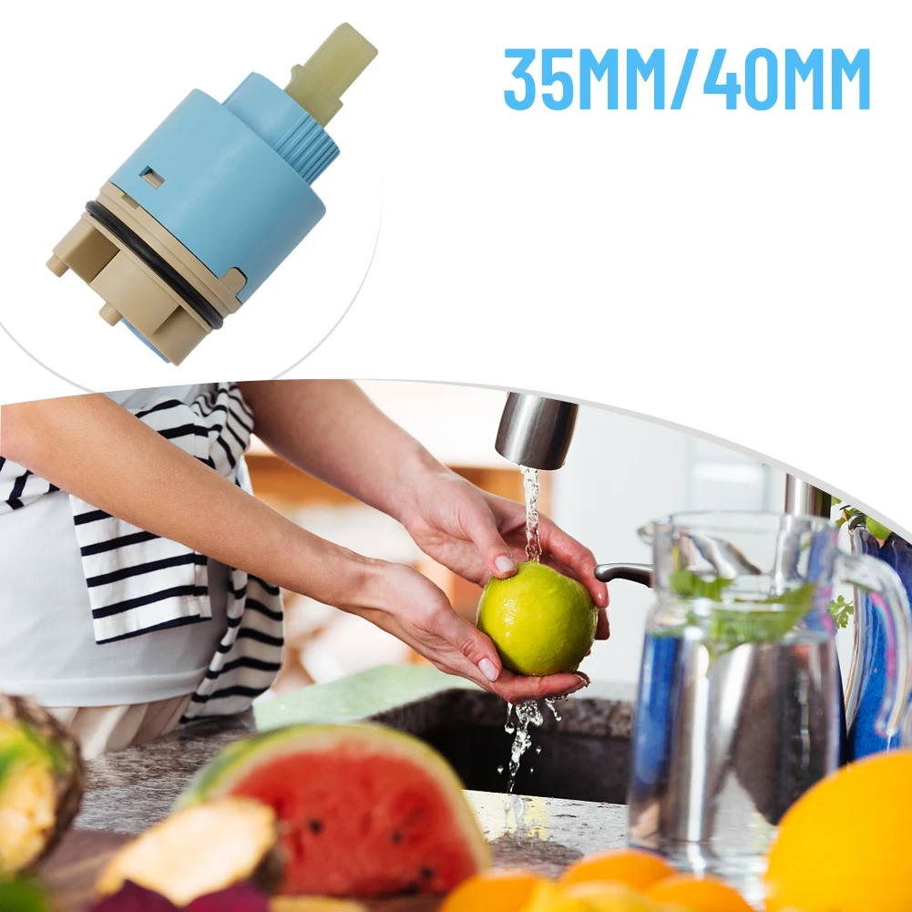 Fit For Most Sink Faucets Lever Tap Mixer Tap Cartridge Bathroom Kitchen 35/40mm Ceramic Disc Durable Parts Repair 3