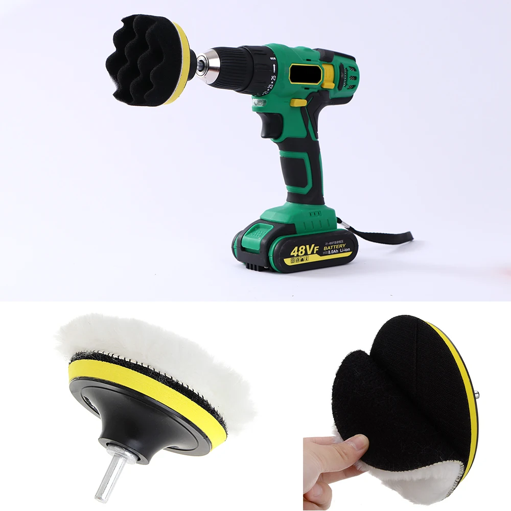 Car Waxing Sponge Pad Polishing Kit Auto Detailing Sandpaper Buffing Sanding Disc Polisher Drill Adapter Headlight Restoration
