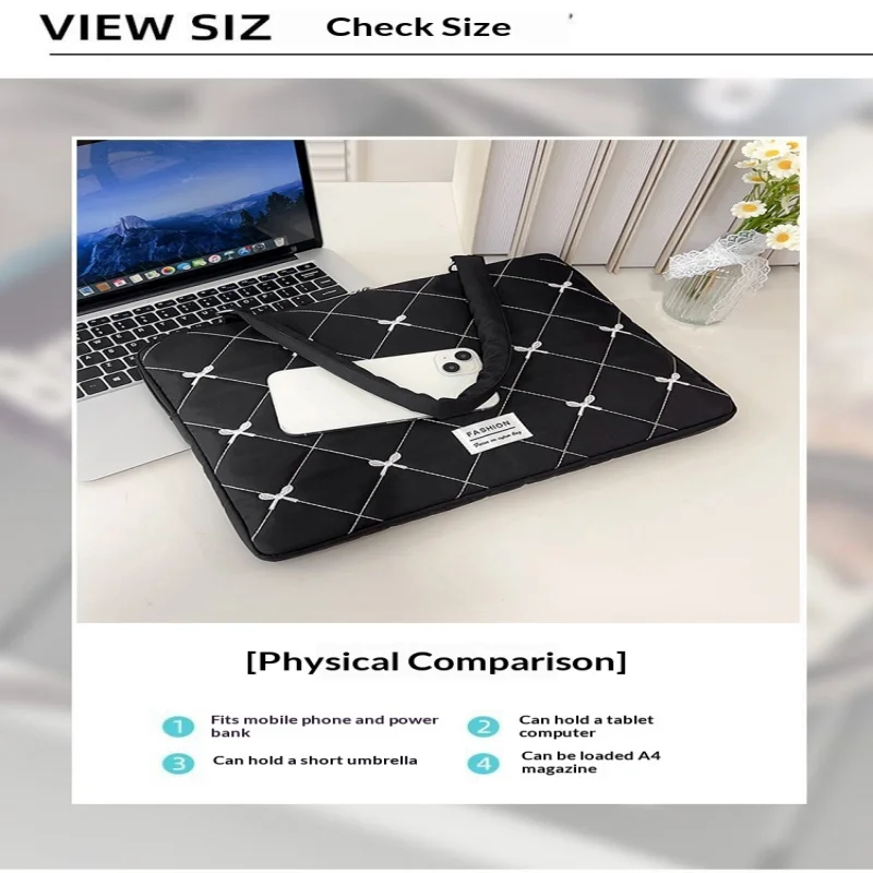 Chic Heart Design Protective Laptop and Tablet Sleeve with Storage Pouch