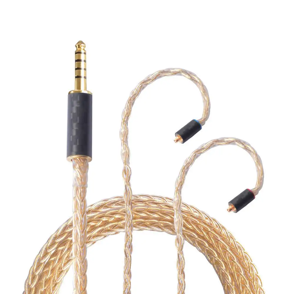 

OKCSC Helios-Au 56 Cores MMCX Connector Upgrade Cables Real Gold Plated Earphone Cords 2.5mm/4.4mm 3.5mm Plug for SE525 UE900