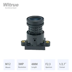 Camera Lens M12 Mount HD 3MP 4MM Aperture F2.3 Format 1/2.7