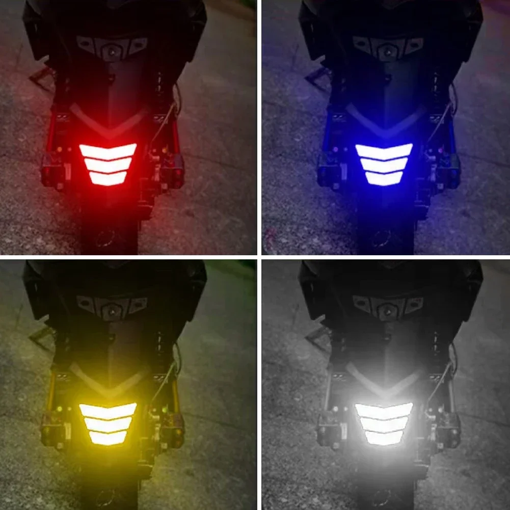 

3Pcs Motorcycle Stickers Reflective Warning Trapezoidal Arrow Tail Fender Racing Bumper Decal Adhesive Tape for Car Truck Bike