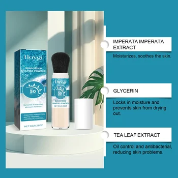 SPF50 Sunscreen Loose Powder Covering Pore Oil Control Translucent Matte Sunblock Waterproof Full Coverage Makeup Setting Powder 2