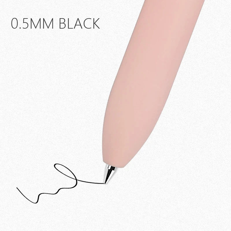 Cute Cat Gel Pen Morandi Color 0.5mm Balck Ink Quick-Dry Push Button Pens for Office School Students Exam Writing Stationery