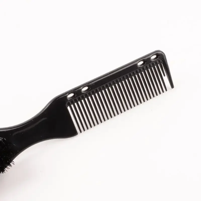 Double-sided Comb Brush Black Small Beard Styling Brush Professional Shave Beard Barber Vintage Carving Cleaning beard brush