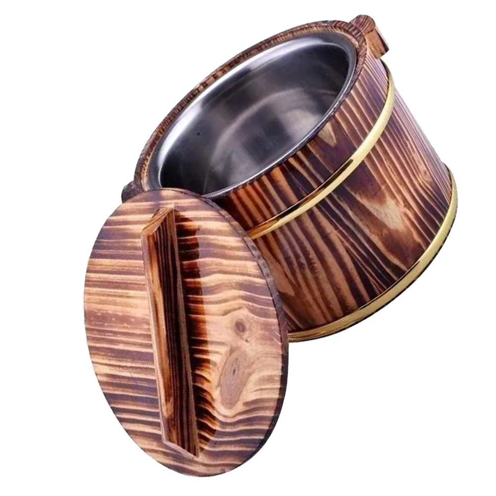 

Cask Rice Creative Sushi Bowl Storage Bucket Wooden Pallets Durable Stainless Steel Vegetable Food Containers