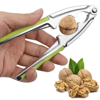 Quick Walnut Cracker Nut Cracker Stainless Steel Nutcracker Pine Pecan Hazelnut Plier Multi-Function Nut Clip Kitchen Tools