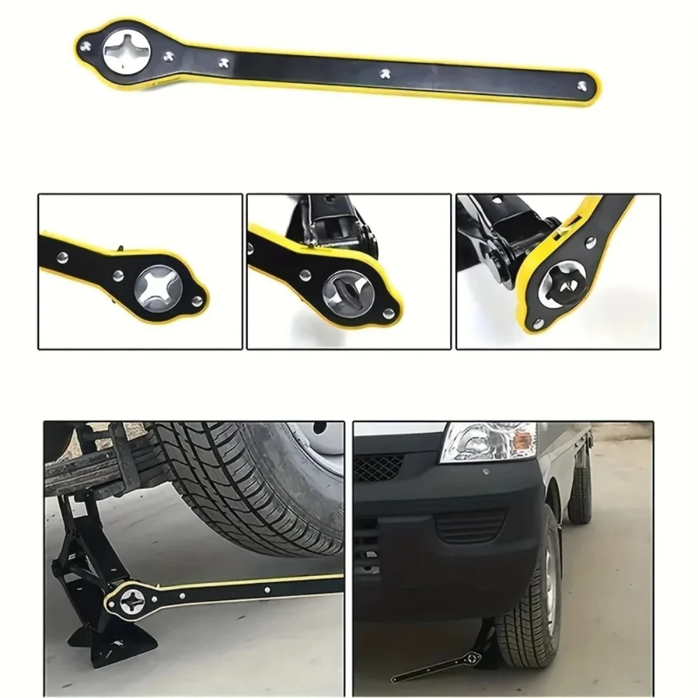 Car Labor-saving Wrench Tire Cross Hexagon Extended Joystick Jack Lifting Effortless Joystick 360 Degree Rotation Handle Tools
