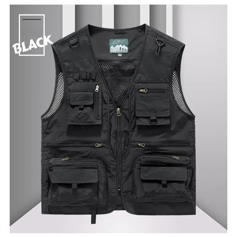 Windbreaker Hunting Vest Men's Padded Leather Vests Work Waterproof Sleeveless Jacket Fishing Professional Tactical Clothing Man