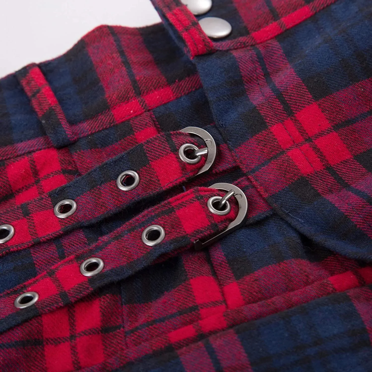 Men's Scottish Festive Skirt Men's Check Contrast Pleated Skirt 3
