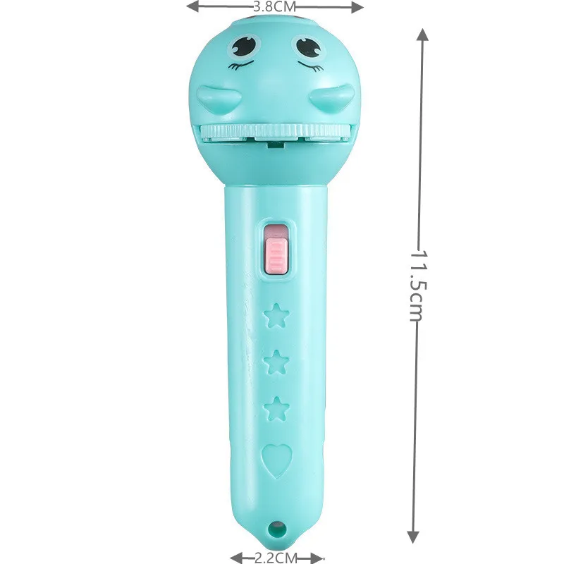 Children Luminous Animal Projection Flashlight Toy Flashlight Baby Early  Education Cute Cartoon Fun Boys And Girls Stall Gift T 6