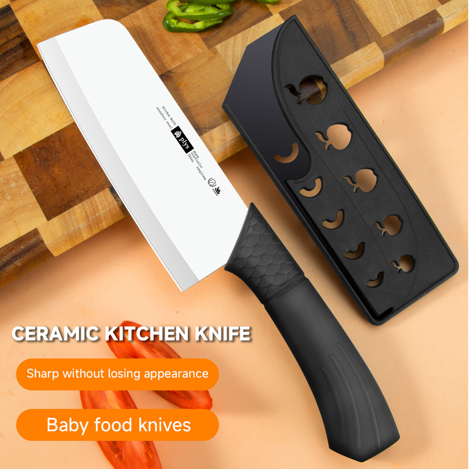 Healthy Ceramic Knife Fruit and Vegetable Slicer Ceramic Fruit Knife with Cover Household Kitchen Use