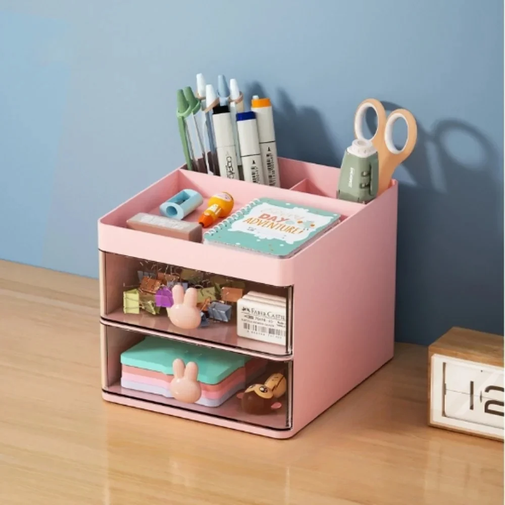 Pen holder desktop office desk student desk simple fashionable creative cartoon cute transparent