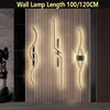 Modern LED Wall Lamp 100/120CM Long Strip Wall Sconce Living Room Bedroom Bedside Bar Home Decor Remote Control Led Lustre 1