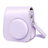 For Fujifilm Film Camera Bag for Instax Mini 11 9 8 Camera Case PU Leather Soft Silicone Cover Bag with Shoulder Strap - Image 5
