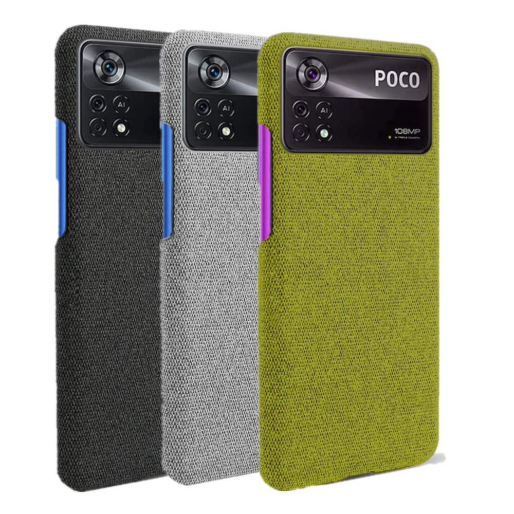

Poco X4 Pro 5G For Xiaomi Poco X4 Pro 5G X3 NFC GT F3 C3 Case Luxury Cloth Texture Cover For Xiomi Poco M4 M3 M2 F2 X4 X3 Pro 5G