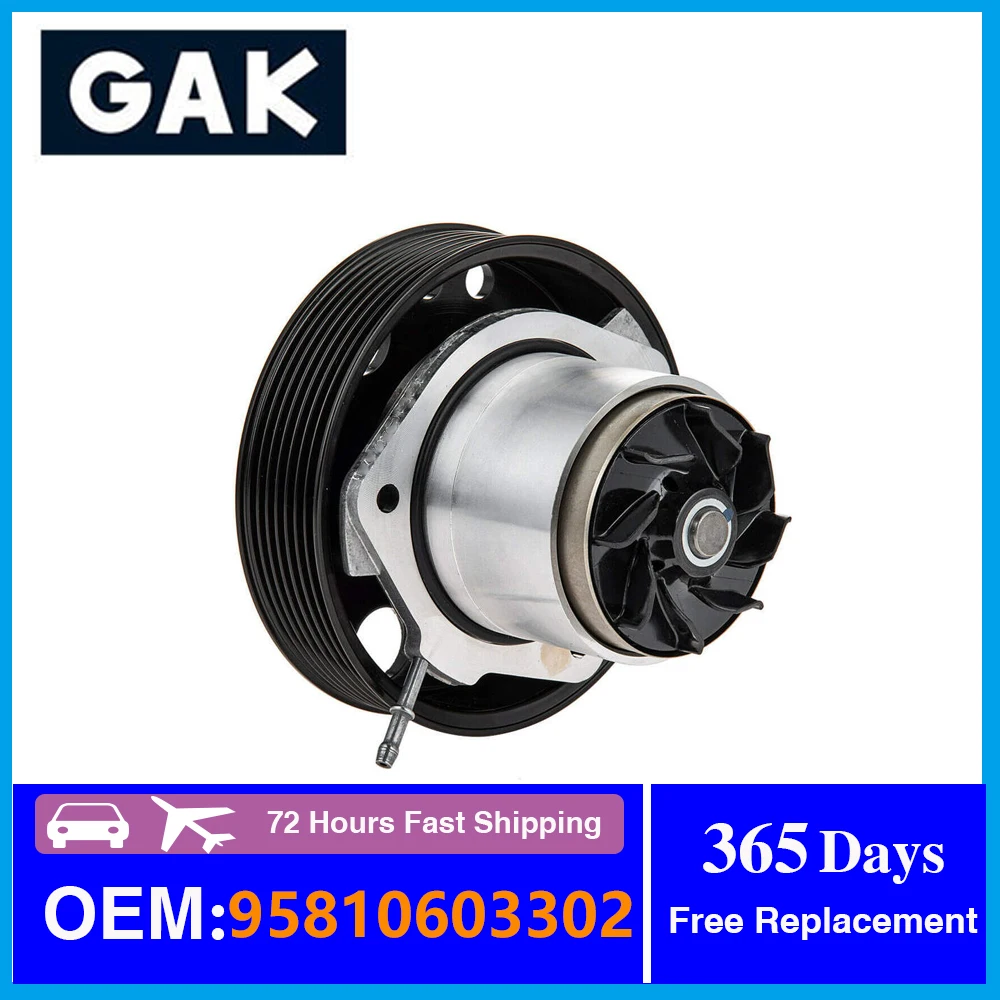 

GAK Brand 958 106 033 02 Water Pump Fit For Porsche Cayenne 3.6 95810603302