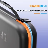 Чехол для переноски модели Nintendo Switch 2, портативный жесткий чехол для переноски, дорожная игровая сумка для Nintendo Switch 2, сине-оранжевый — изображение 3