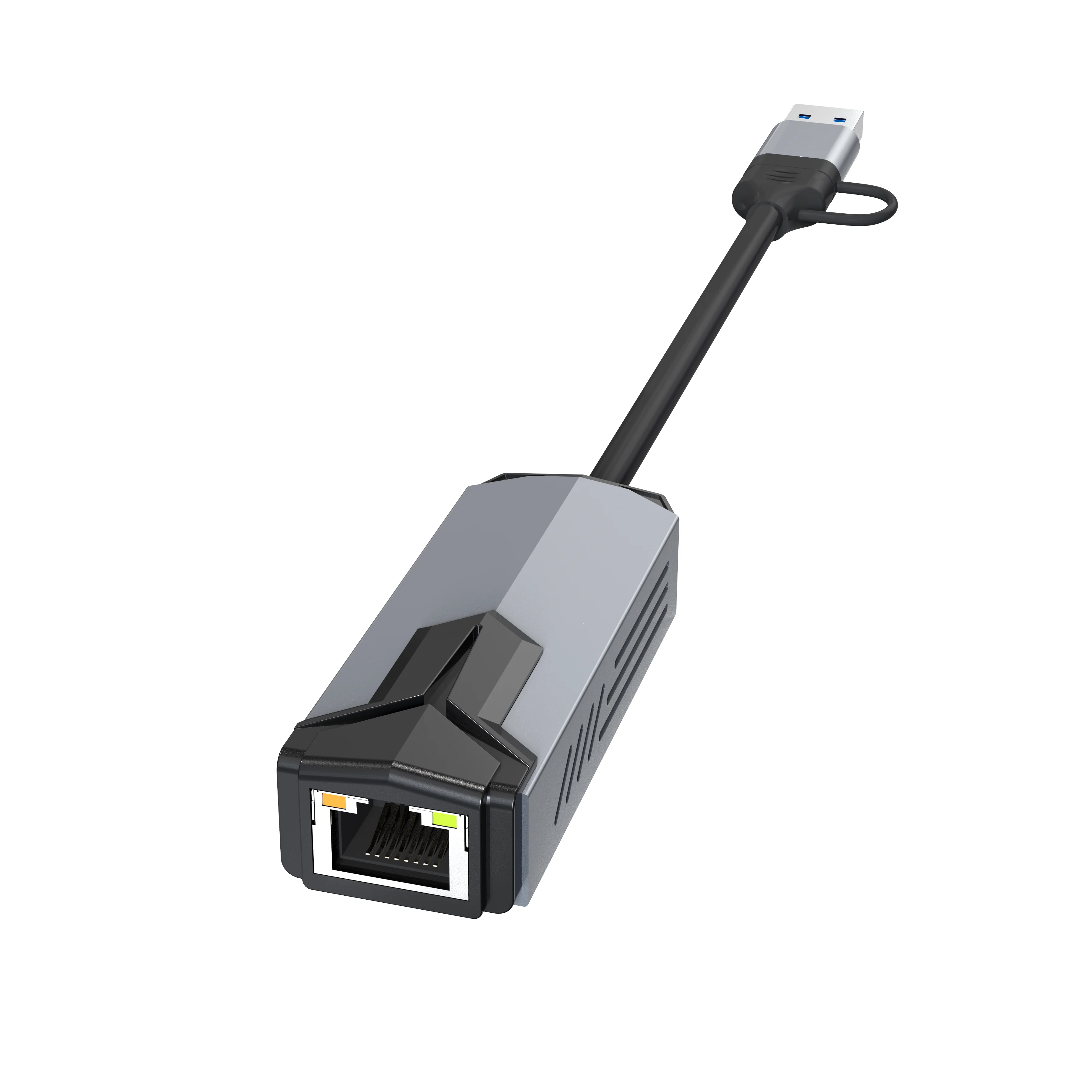 USB 3.0 유형 C 5G 유선 네트워크 카드 RTL81527 어댑터 MacBookPro 노트북 데스크탑 컴퓨터 태블릿 용 5000Mbps 고속