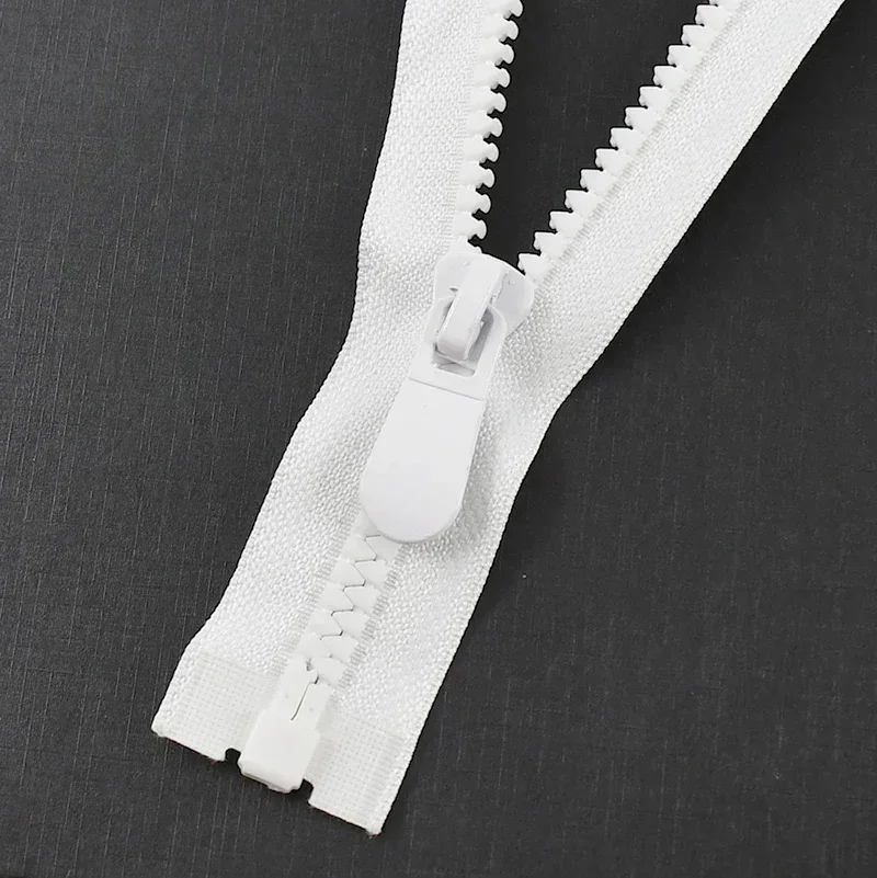Large Resin Zippers with Double/Single Slider - Open-End 70-150cm & Close-End 20cm for Sewing and Jacket Projects