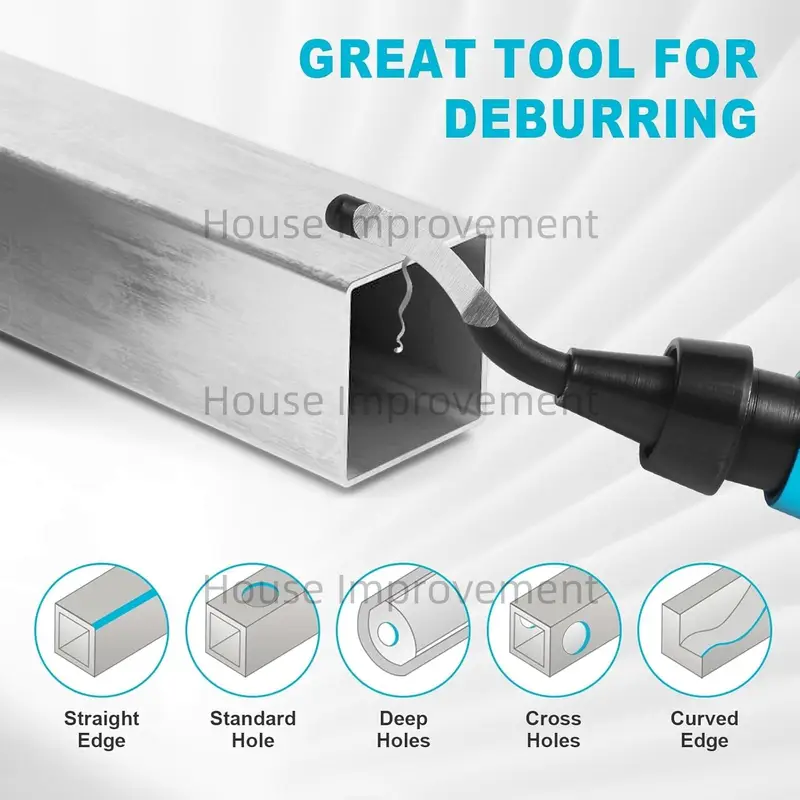 Deburring Tool Set with 11pcs High Speed Steel Swivel Blades Burr Removal Tool for Metal Resin PVC Pipes Copper Plastic Aluminum - Image 6