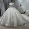 Wedding Dresses High Neck Ball Gown Long Sleeves 2025 Princess Glitter Bridal Dress Vestidos De Novia Customized XS133 4