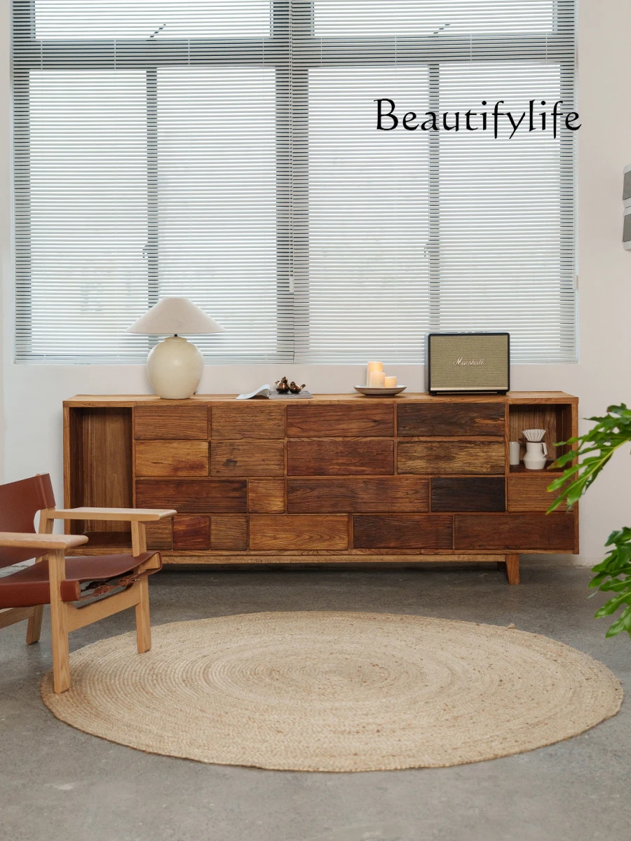 

Nordic Style Solid Wood Chest of Drawers Household Minimalist Storage Cabinet