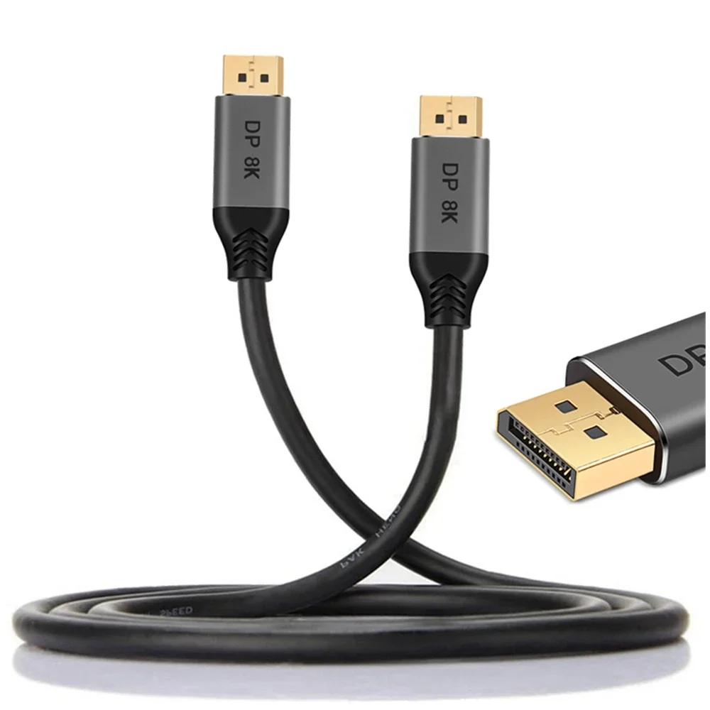 Displayport Kabel 8K Dp 1,4 Display Port Adattatore Kabel F D R Xiaomi Tv Box Ps4 Ps5 Audio Video Pc Laptop Project 1M 2M 3M 4K