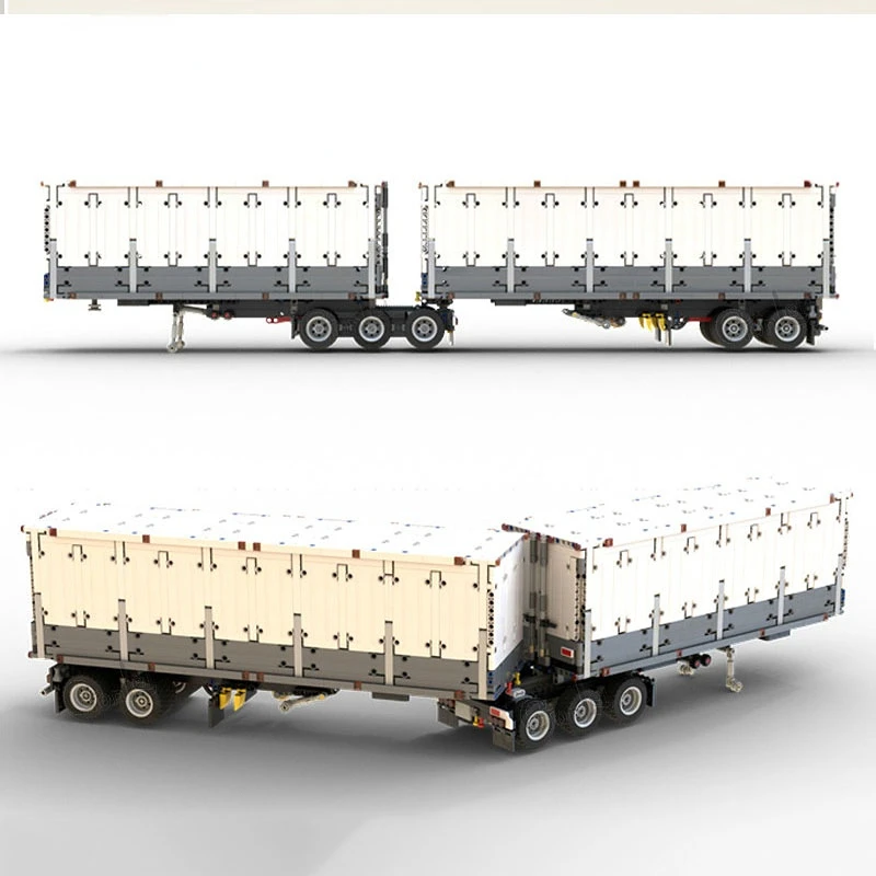 High-Tech Ecke Mark 20Ft Full Rc Container Trainer Moc 27224 Inno Tri-Drive Mod 26686 Trailer Dry Van (Box) Mattoni Giocattoli Fai Da Te