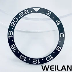 Enhanced Ceramic Bezel Insert - Black, Blue, Green - 40mm Sloping Diving Watch Replacement Ring (Black A2)