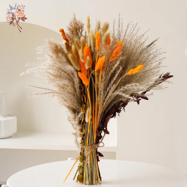 70 Pieces Natural Pampas Decoration Dried Flowers Bouquet