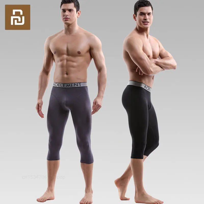 

Длинные мужские боксеры Youpin, нижнее белье, мужское износостойкое Спортивное нижнее белье для ног, укороченные брюки, мужские быстросохнущие Трусы из модала, боксеры