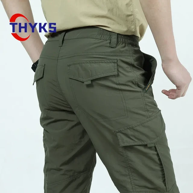 Pantalones de trabajo para hombre, pantalones militares, pantalones  tácticos de camuflaje, de secado rápido, elásticos, ligeros, pantalones  cargo